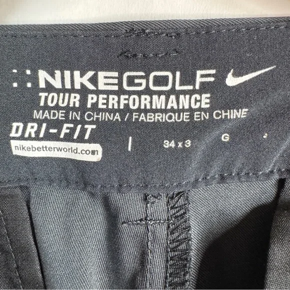 NIKE Golf Tour Performance Dri-Fit Pants - Black - 639779-010 - Sz 34 x 34 - Picture 9 of 11